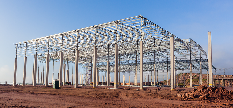 New business being constructed with built-in energy savings